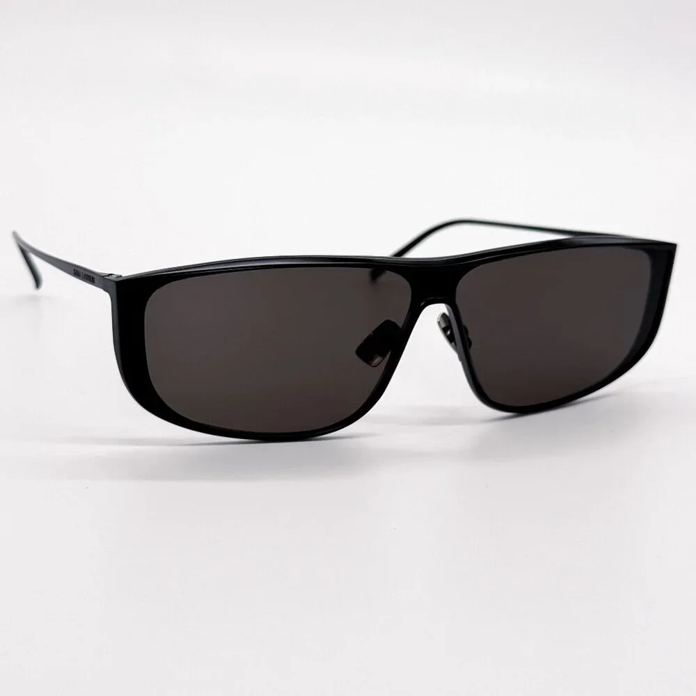 NEW SAINT LAURENT SL605 LUNA 002 SILVER SUNGLASSES SL 605 SHIELD